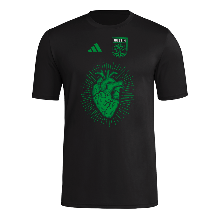 AUSTIN FC HOOK 25 HEARTBEAT BLACK TEE