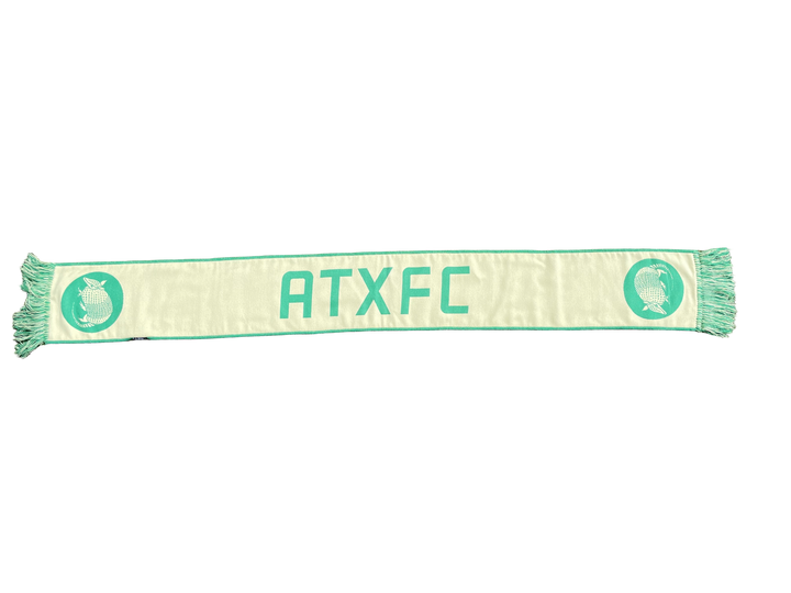 AUSTIN FC SCARF HOOK ARMADILLO GREEN AND CREAM