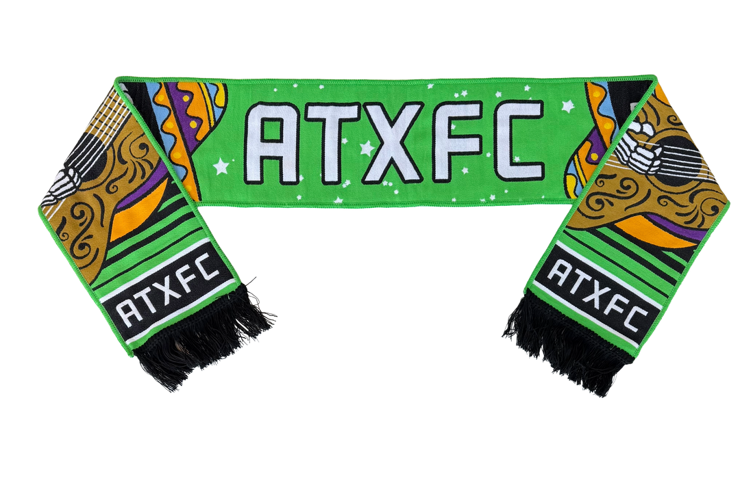 AUSTIN FC HISPANIC HERITAGE SKULL AND GUITAR SCARF
