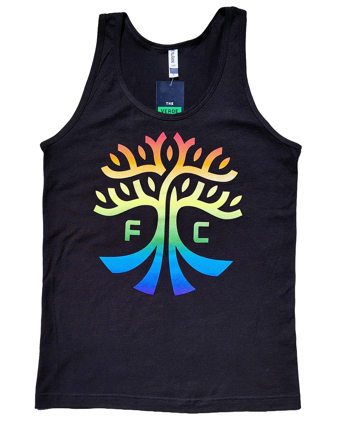 AUSTIN FC PRIDE SECONDARY CREST BLACK TANK TOP