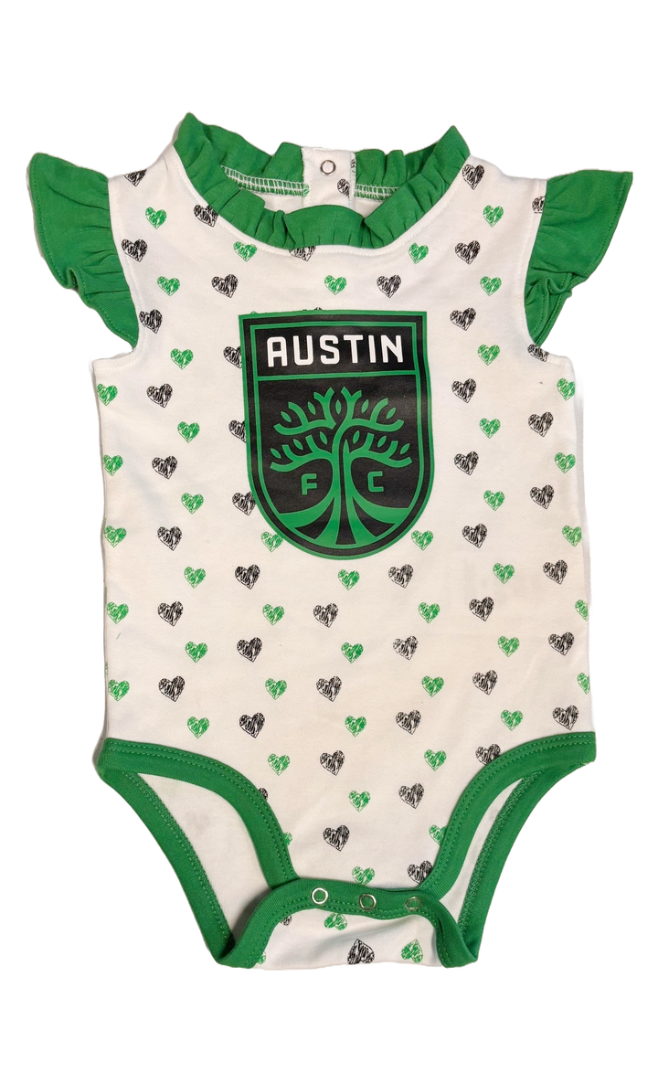 AUSTIN FC CREEPER RUFFLE TAKE A BOW 2 SET