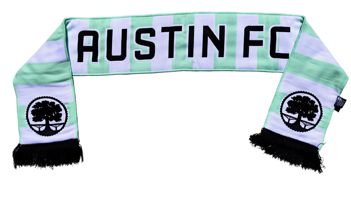 AUSTIN FC WHITE BAR STRIPE SCARF